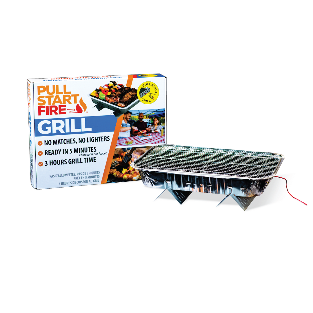 Fire Starters & Matchless Disposable Grill | Pull Start Fire